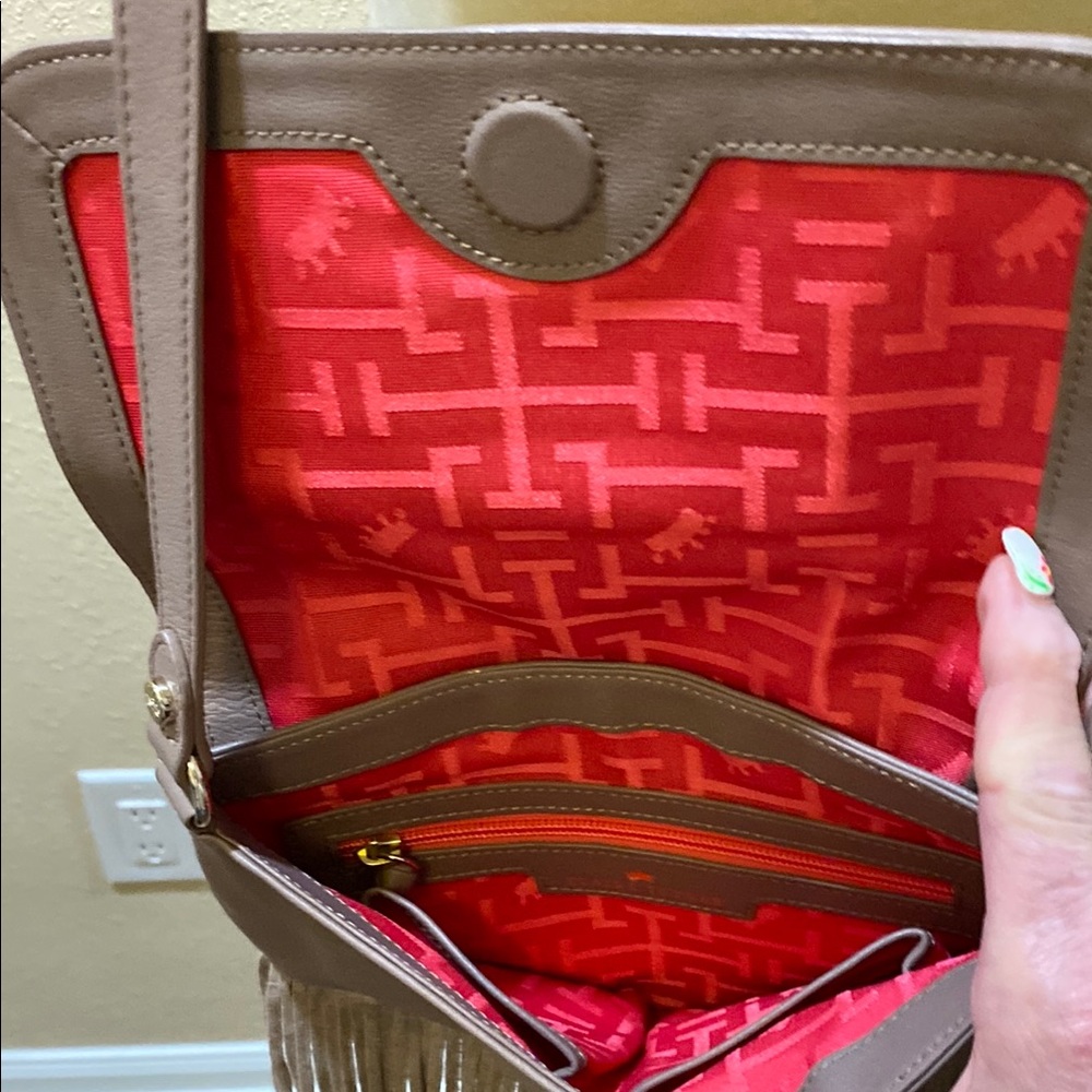 Elaine Turner Brown Fringe Crossbody Bag - Picture 7 of 11